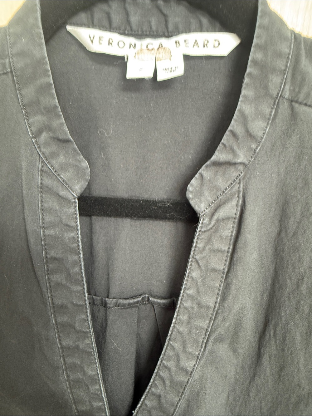 Veronica Beard Asymmetrical Ruched Shirtdress in Black (Size 2 & Size 4) - Picture 11 of 15